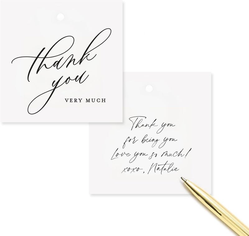 ThreeKin Collective ThreeKin Pack of 50 Thank You Gift Tags - Thank You Very Much - Image 2